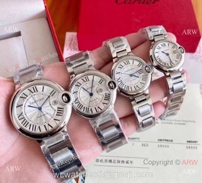 Clone Cartier Ballon Bleu Cartier Couple Watches Stainless Steel Bezel Automatic 1