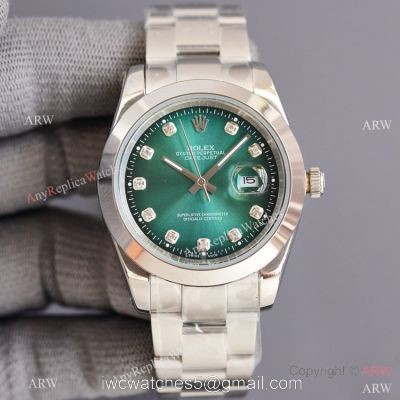 Swiss Quality Copy Rolex Datejust ii 41 Watch Citizen 8215 Movement Green Gradient Face 1