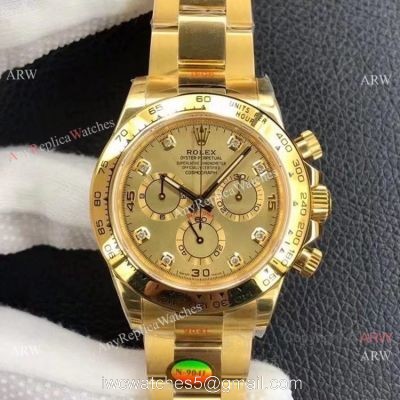 Rolex Daytona Noob Factory Cal4130 1:1 Best Edition Yellow Gold Diamond Custom Luxury watches 1