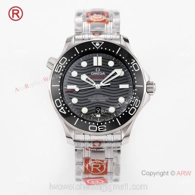 2021 New Swiss Grade OR Factory Omega Seamaster Diver 300m Watch Stainless Steel Black Ceramic Bezel 1