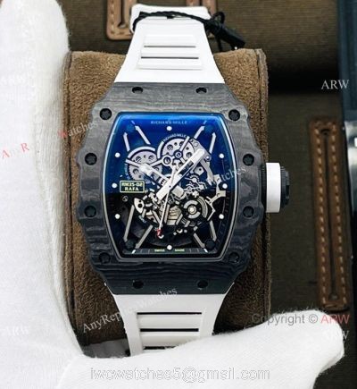 RM Factory 1:1 Replica Richard Mille RM35-02 Rafael Nadal Watch NTPT Case White Rubber Strap 1