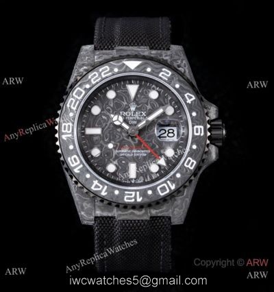 2021 Rolex DiW GMT-Master II JH Cal.3186 Forged Carbon Watch Custom Watch 40mm 1