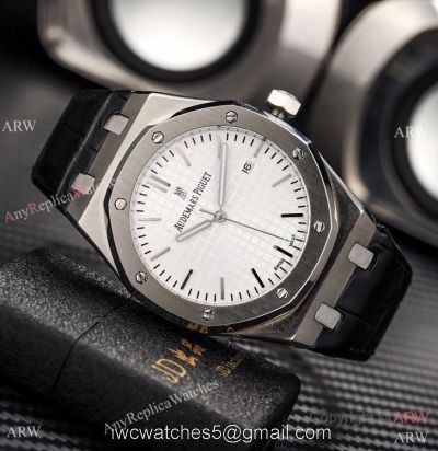 Swiss Quality Audemars Piguet Royal Oak Citizen 8215 Watch White Dial 40mm 1