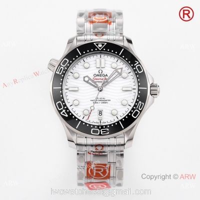 2021 NEW Grade A Replica Omega Seamaster 300m Diver OR Calibre 8800 Watch White Dial 42mm 1