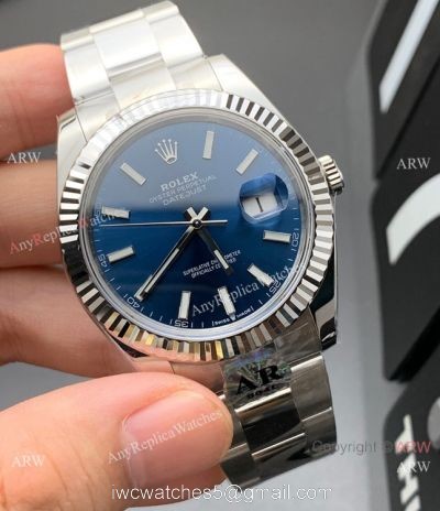 AR Rolex Datejust II 41mm 116334blio Blue Dial 904L Stainless Steel Copy Watch 1