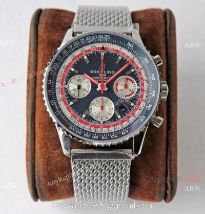 Swiss Grade 1A Breitling Navitimer Pan Am Edition Watch Replica 7750 Movement Blue Dial 1