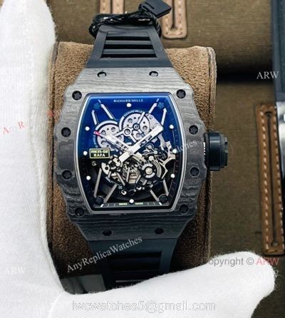 RM Factory 1:1 Swiss Copy Richard Mille RM35-02 Rafael Nadal Swiss NH05 Watch All Black 1