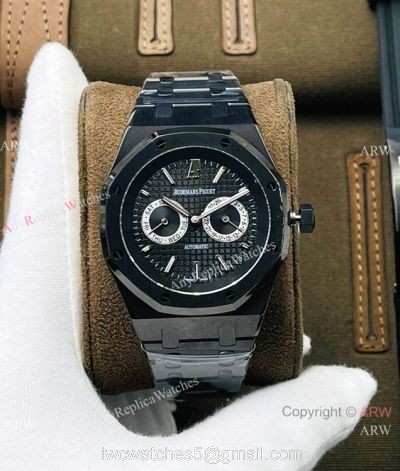 TW factory Swiss Copy Audemars Piguet Royal Oak Blacksteel 41mm Watch Annual Calendar Watch 1
