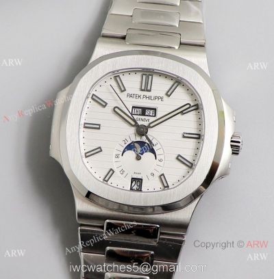 GR Factory Patek Philippe Nautilus Annual Calendar 5726 with White Dial Replica Watch 1