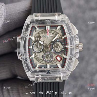 Top Quality Hublot Spirit of Big Bang Unico Sapphire Watch White Rubber Strap 1