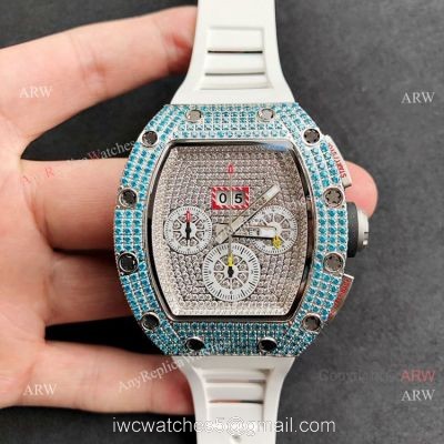 New Diamond Richard Mille RM 11-FM Flyback Chronograph Asia 7750 Watch Replica 1