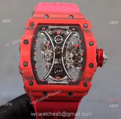KV Factory Copy Richard Mille Tourbillon Pablo Mac Donough RM53-01 Watch TPT Carbon 1