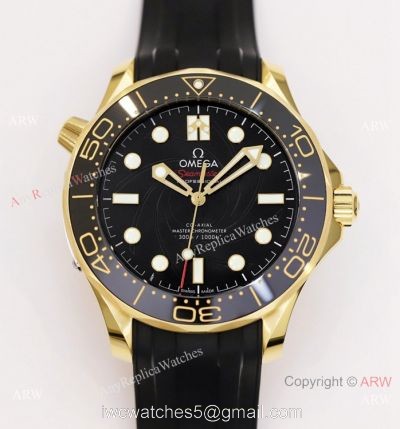 Super Clone Omega Seamaster James Bond OR 8800 Movement Watch Gold Case 42mm 1
