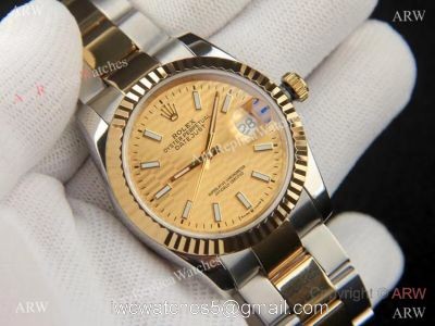 Rolex Datejust 2021 Motif Dial Gold Oyster Bracelet AAA Copy 1