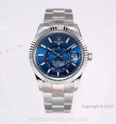 Super Clone Rolex Sky-Dweller AI Factory Swiss 9001 Blue Dial /1:1 Copy Watch 1