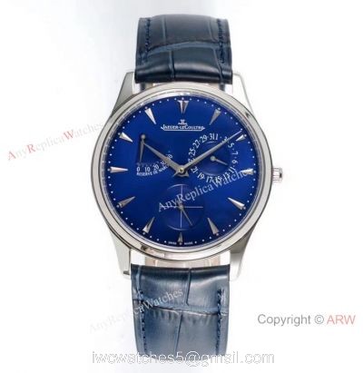 ZF Jaeger-LeCoultre Master Ultra Thin Power Reserve Blue Dial Watch Swiss Replica Watches 1