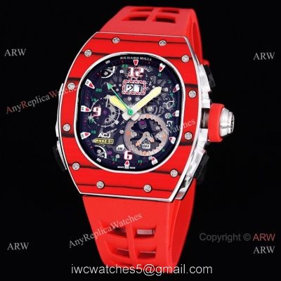 Red Richard Mille Tourbillon Watch Rm 62-01 High End Replica For Men 1