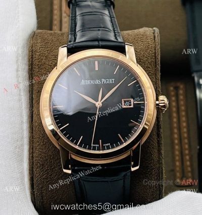 New 2021! Best Replica Audemars Piguet Jules Audemars Black Dial 41mm Watch 3120 Automatic 1