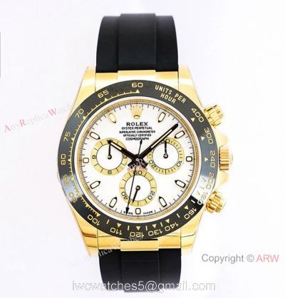 (EW) Swiss Copy Rolex Cosmograph Daytona 7750 White Dial Ceramic Bezel Watch 40mm for Men 1