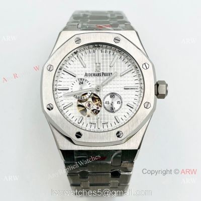 Copy Audemars Piguet Royal Oak Tourbillon Watches Silver Dial 42mm 1