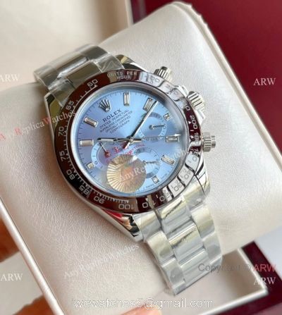 New Style Rolex Daytona Ice Blue Diamond Markers Watch 40mm 1