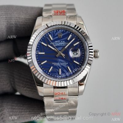 Rolex Datejust II 41mm Watch Stainless Steel Oyster Blue Palm Dial 1