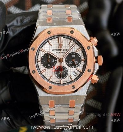 Knockoff Audemars Piguet Royal Oak 42mm Watch 2-Tone Rose Gold Chronograph 1