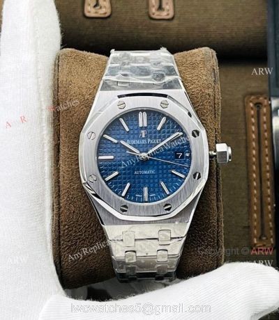 TWS factory V3 Version Audemars Piguet Royal Oak 15450 Watch Blue Dial 37mm 1