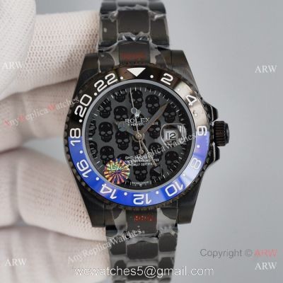 Swiss Copy Rolex GMT-Master II Blaken Watch Blue Black Ceramic 40mm 1