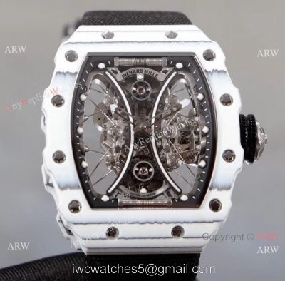 KV Factory Richard Mille Tourbillon Pablo Mac Donough RM53 01 Watch Canvas Strap TPT Carbon 1
