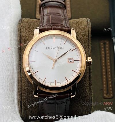 New 2021! Swiss Grade One Audemars Piguet Jules Audemars 3120 Automatic Watch Rose Gold Silver Face 1