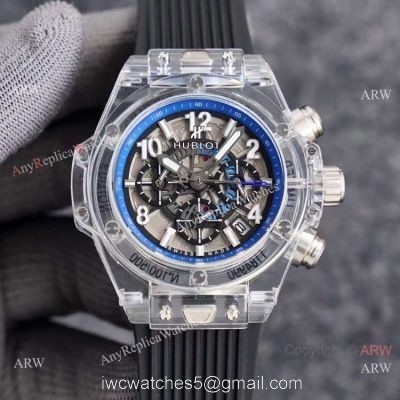 2021 New Hublot Unico Sapphire Chronograph Watch Blue Inner 1