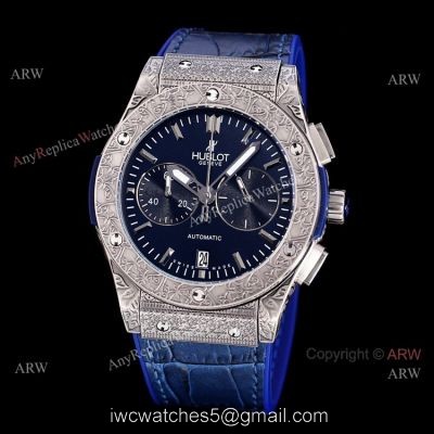 Men Hublot Classic Fusion Chronograph 42mm Black Dial Replica Watch 1