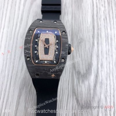 Swiss Quality Richard Mille RM007-1 Women Watch CarbonRose Gold Case 1