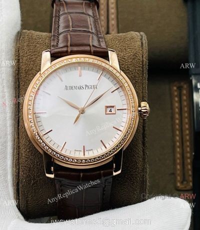 New 2021! Swiss Grade 1 Audemars Piguet Jules Audemars Rose Gold Diamond Watch 3120 Movement 1
