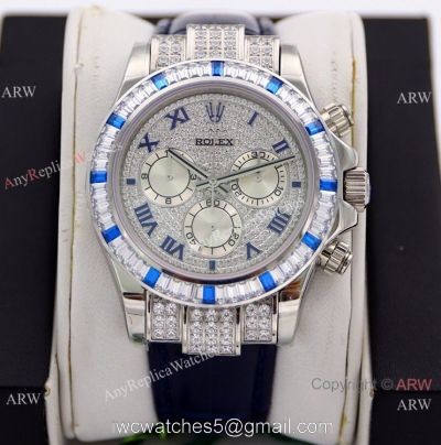 R7 Factory Swiss Copy Rolex Daytona Paved Diamond Dial Watch 40mm 1