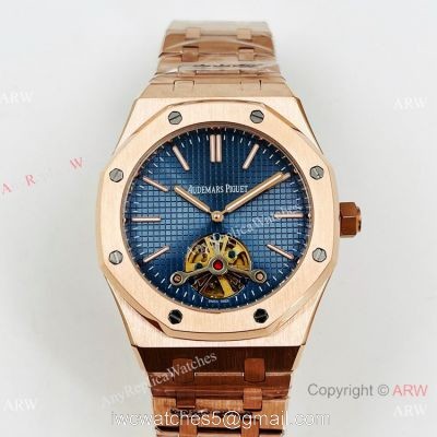 Copy Audemars Piguet Tourbillon Royal Oak Men Watch Rose Gold Case 1