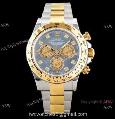 JH Factory Swiss Copy Rolex Daytona JH Cal.4130 Watch Blue Mother Of Pearl Dial 2-Tone 1