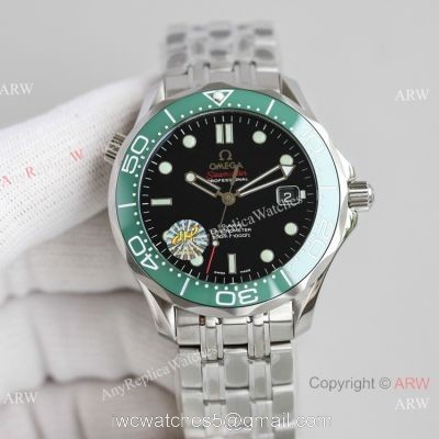 JH Factory Omega Seamaster James bond 8500 Watch Green Ceramic Bezel 1