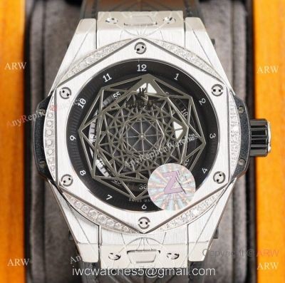 Z Factory Swiss Copy Hublot Sang Bleu Diamond Bezel Watch 2021 New 1