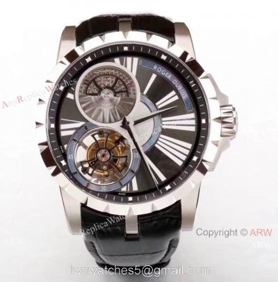 Swiss Copy Roger Dubuis Excalibur Tourbillon RDDBEX0216 Watch 47mm 1