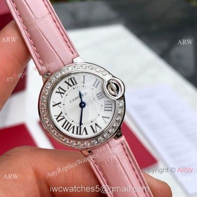 Swiss Copy Cartier Ballon Bleu 30mm Diamond Bezel Watch Swiss Quartz Movement 1