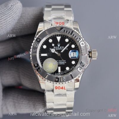 Swiss Quality Rolex Yacht master 40mm Watch Black Dial Citizen 8215 1