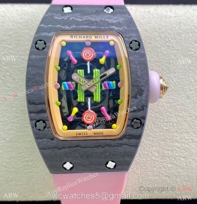 Swiss Replica Richard Mille RM007 BonBon Watch Carbon Case 1