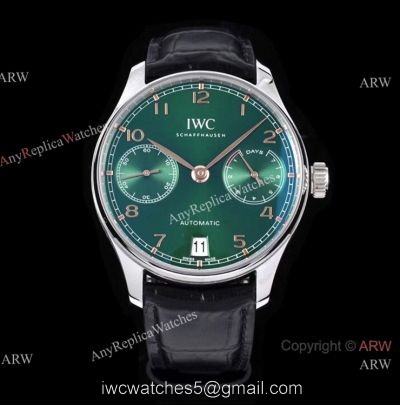 Super Clone IWC Schaffhausen Portugieser 7 Days IW500708 ZF Green Dial Swiss 52010 1