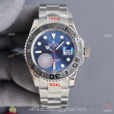 Swiss Quality Rolex Yacht master Citizen 8215 Watch Bright Blue Dial 40mm 1