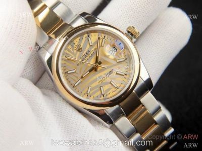 Rolex new Datejust 36 Gold Palm dial 2-Tone Oyster Bracelet Men 36mm 1