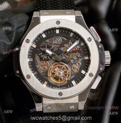 2021 Copy Hublot Big Bang Tourbillon 45mm Watches Stainless Steel 1