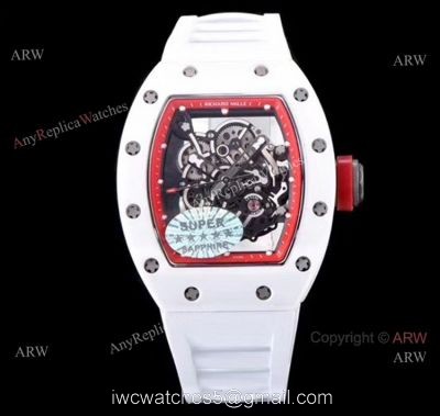 Kv Richard Mille RM 055 White Ceramic Watch Superclone For men 1