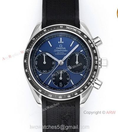HRF Swiss Replica Omega Speedmaster Racing Chronograph Watch Blue Dial 1